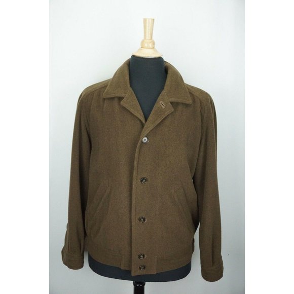 Schiatti & Co. Angora Cashmere Blend Brown Button